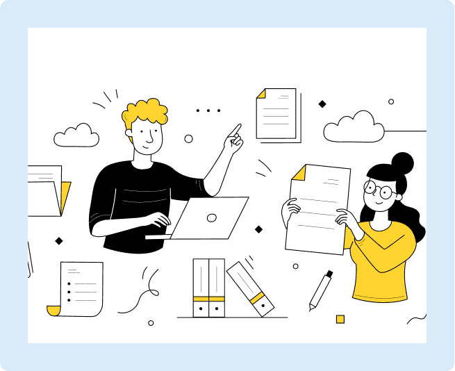 Business analyst workflow illustration